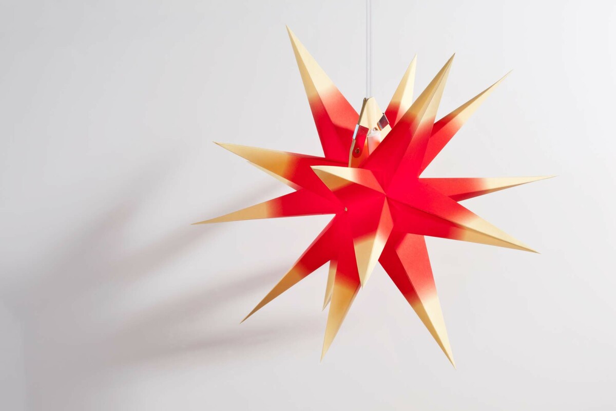 Annaberger Faltstern Rot – 35 Cm, Traditionelles Weihnachtsornament Aus Papier, Handarbeit